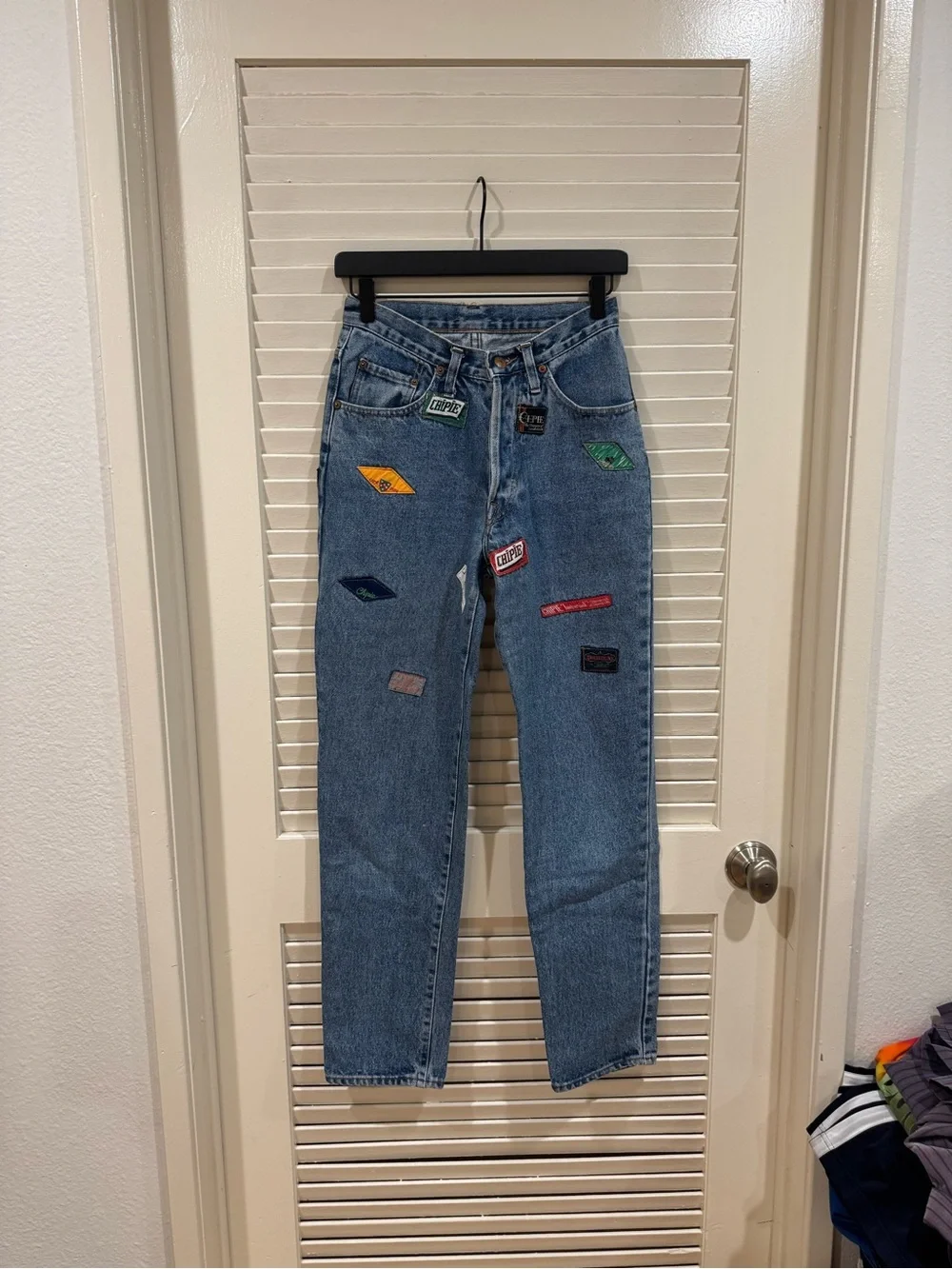 Vintage Chipie patchwork high waisted mom jeans